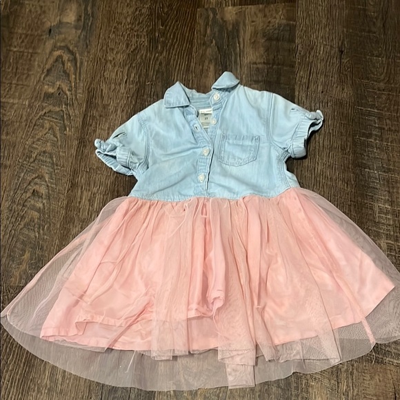 Osh kosh Denim and pink tulle dress - Picture 1 of 2